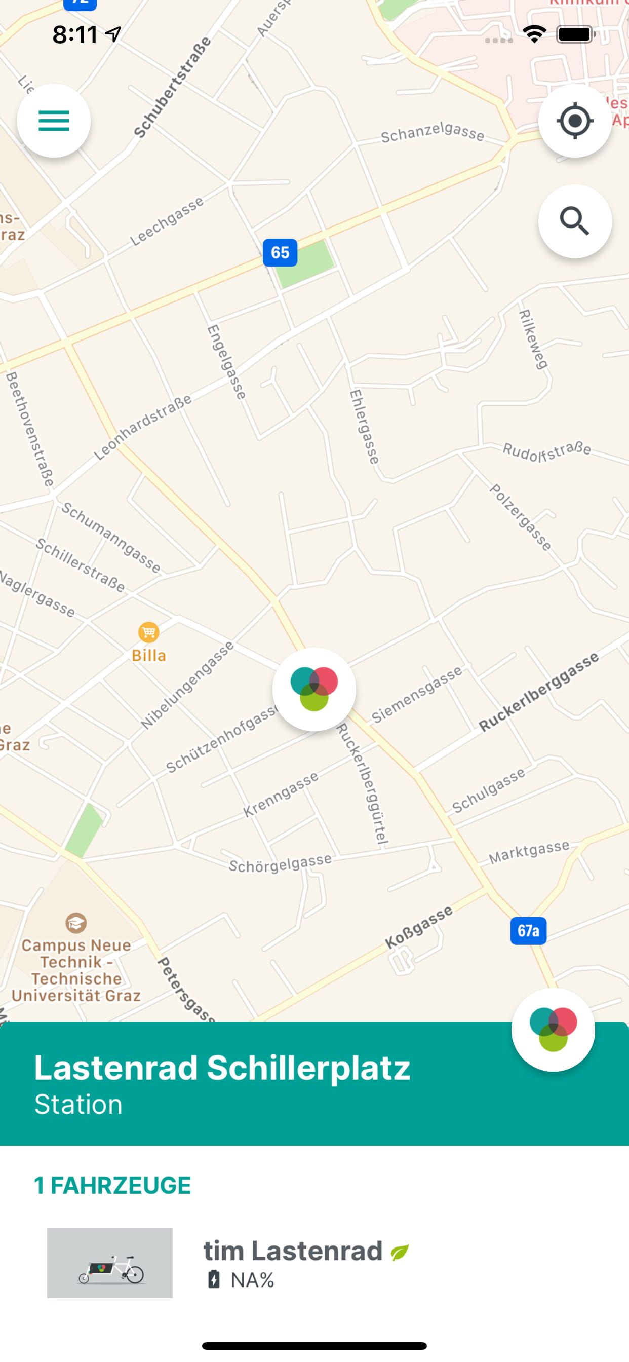 TIM Graz Lastenrad-App