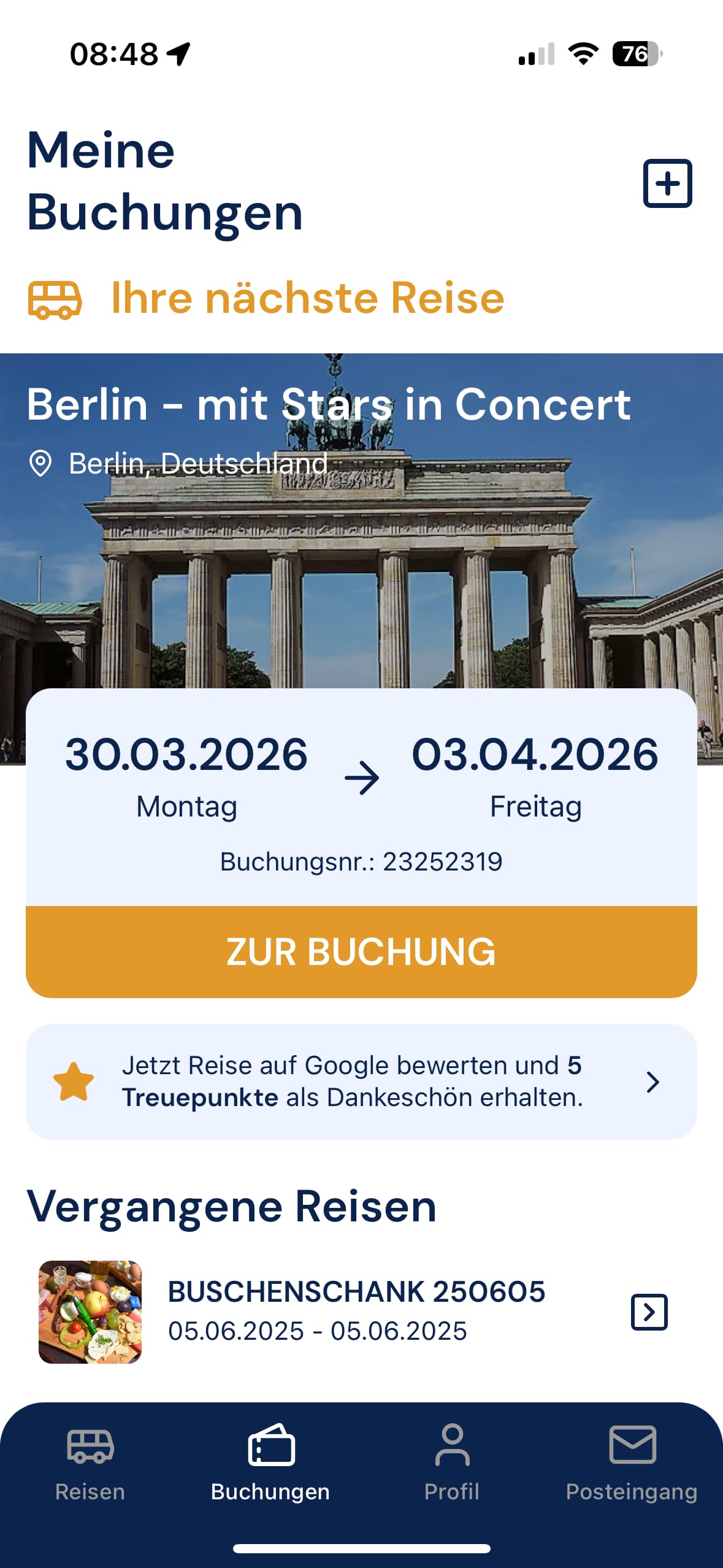 Alle Buchungen im Blick